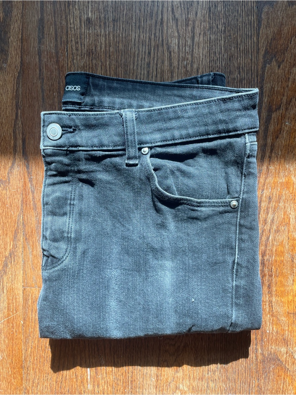ASOS Men’s Charcoal Slim Stretch Jeans